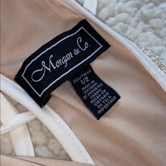 White and Gold Flowy Dress - Picture 3 of 3